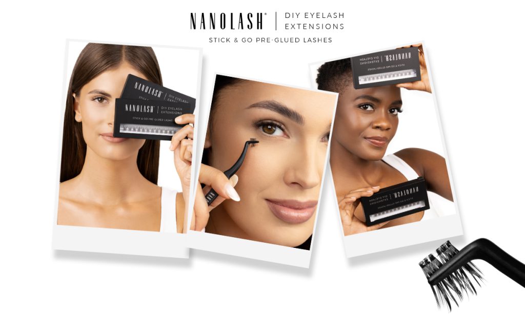 Cílios pré-colados para extensões em casa nanolash